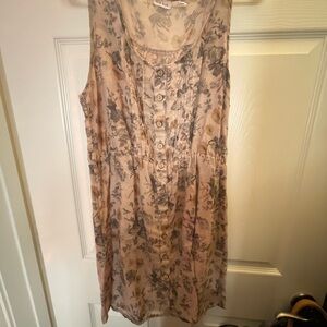 Blue Bird Beige Floral Top